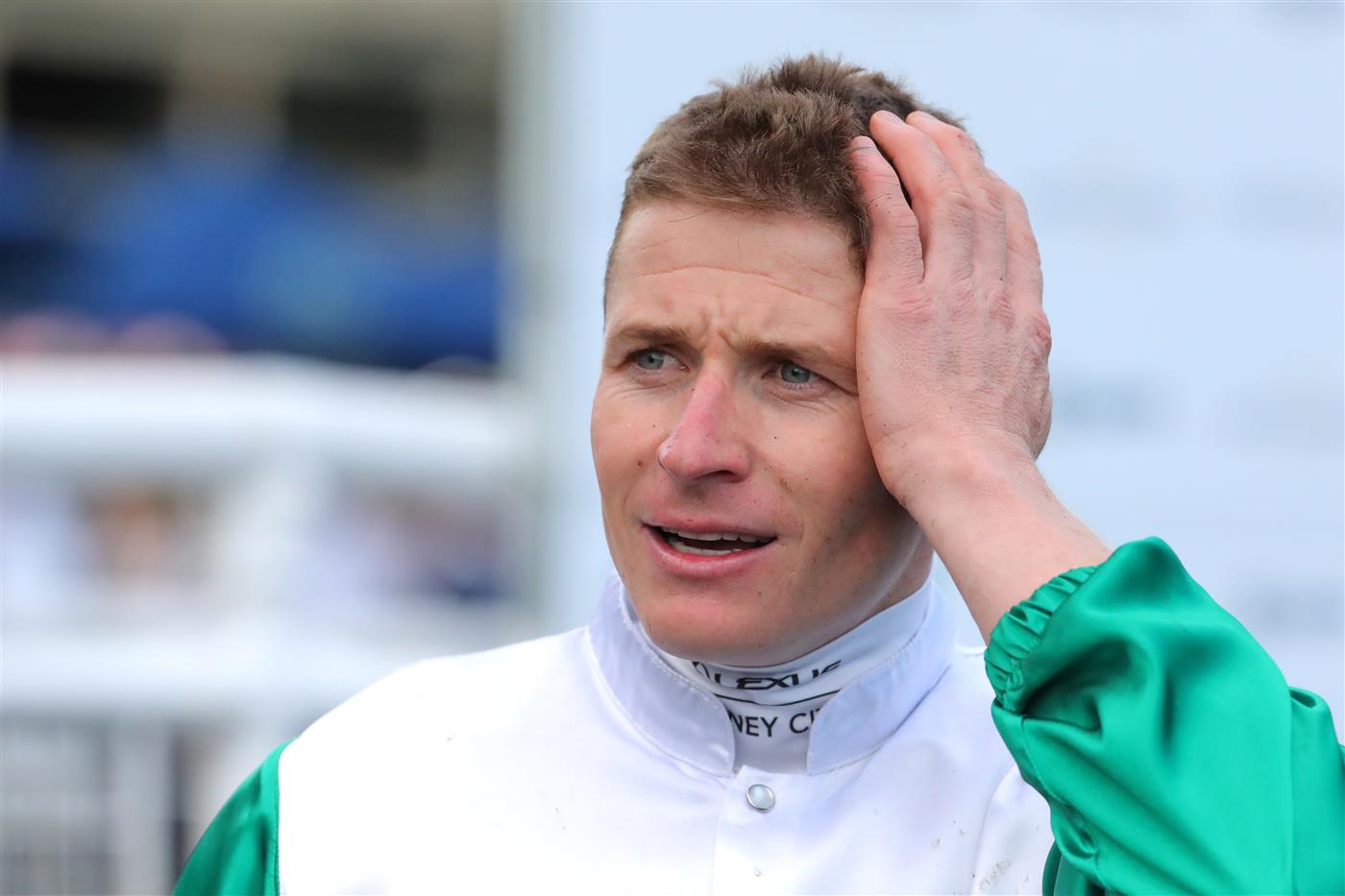 SYDNEY, AUSTRALIA - APRIL 15:  James Mcdonald riding Diamil wins Race 6 Sharp Extensive It JRA Plate during "Schweppes All Aged Stakes Day" - Sydney Racing at Royal Randwick Racecourse on April 15, 2023 in Sydney, Australia. (Photo by Jeremy Ng/Getty Images)
