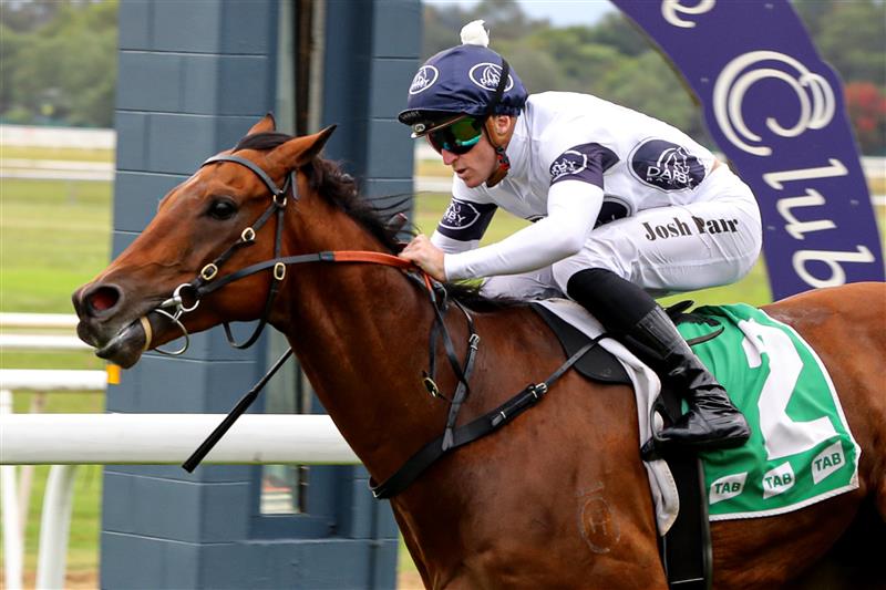 HAWKESBURY, AUSTRALIA - APRIL 22: Joshua Parr riding Malkovich  wins Race 6 Hawkesbury XXXX Gold Rush  during Hawkesbury Cup Day Sydney Racing at Hawkesbury Racecourse on April 22, 2023 in Hawkesbury, Australia. (Photo by Jeremy Ng/Getty Images)