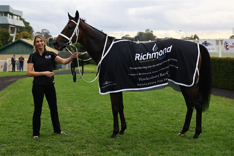 HAWKESBURY, AUSTRALIA - APRIL 22: James Mcdonald riding New Mandate wins Race 9 Richmond Club Hawkesbury Cup during Hawkesbury Cup Day Sydney Racing at Hawkesbury Racecourse on April 22, 2023 in Hawkesbury, Australia. (Photo by Jeremy Ng/Getty Images)