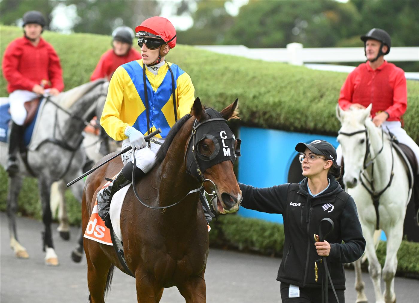 MORNINGTON, AUSTRALIA - APRIL 22: Ben Allen riding Right You Are after winnin Race 8, the Neds Mornington Cup, during Melbourne Racing at Mornington Racecourse on April 22, 2023 in Mornington, Australia. (Photo by Vince Caligiuri/Getty Images)