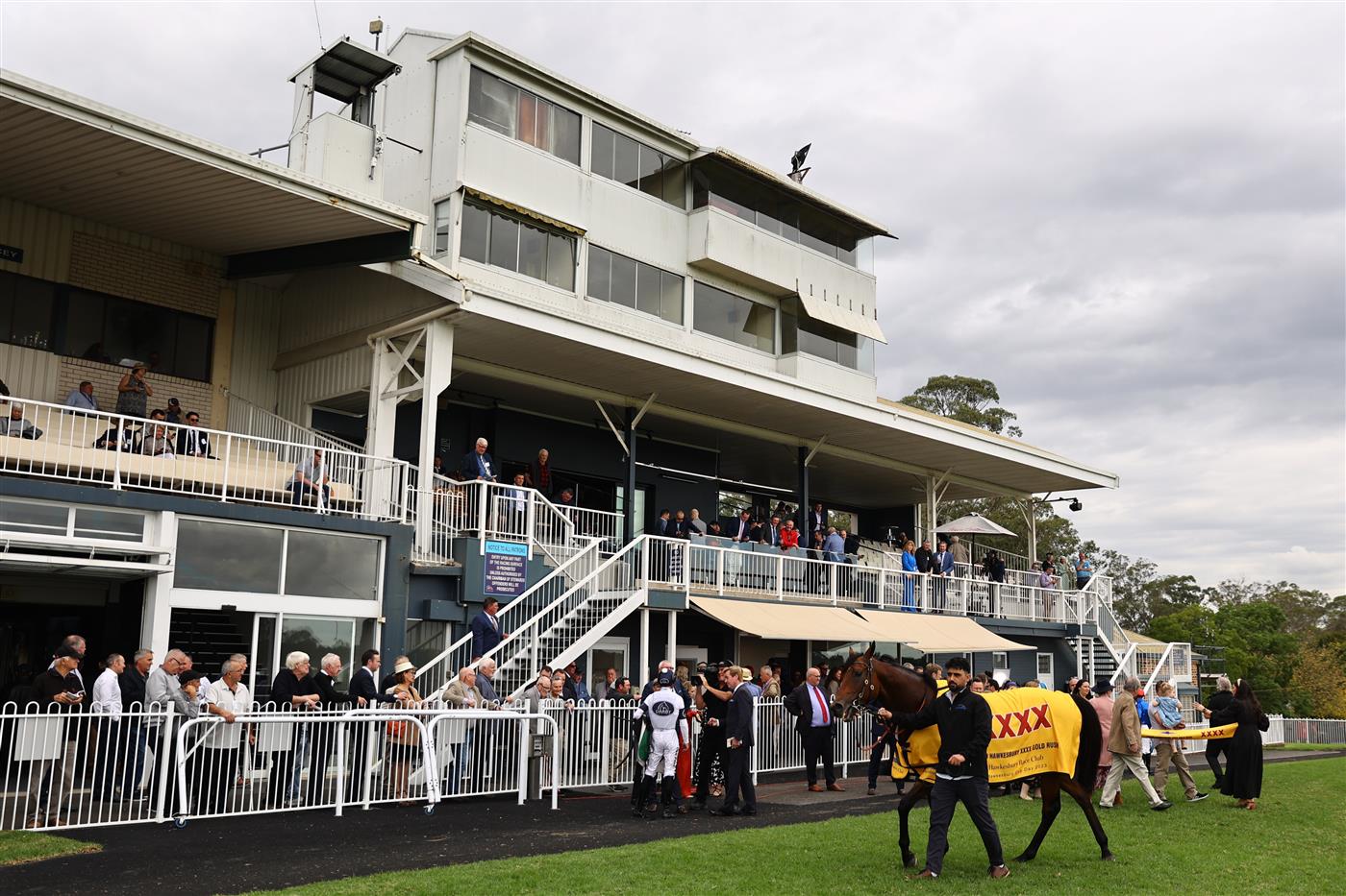 HAWKESBURY, AUSTRALIA - APRIL 22: Joshua Parr riding Malkovich  wins Race 6 Hawkesbury XXXX Gold Rush  during Hawkesbury Cup Day Sydney Racing at Hawkesbury Racecourse on April 22, 2023 in Hawkesbury, Australia. (Photo by Jeremy Ng/Getty Images)