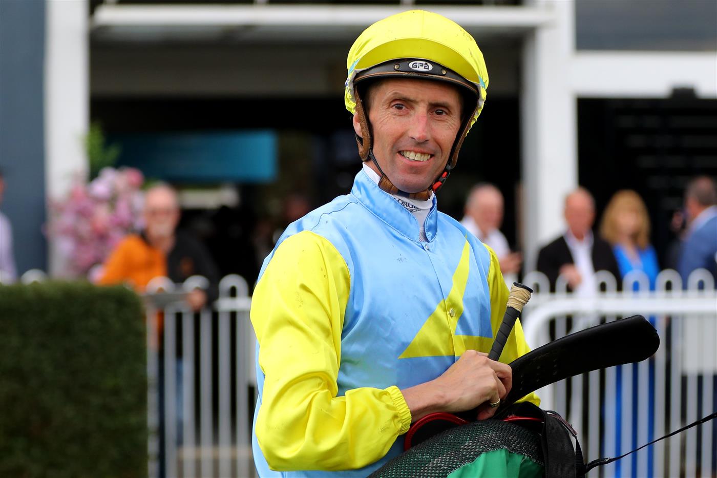 HAWKESBURY, AUSTRALIA - APRIL 22: Nash Rawiller riding Pretty Amazing wins Race 4 Blakes Marine during Hawkesbury Cup Day Sydney Racing at Hawkesbury Racecourse on April 22, 2023 in Hawkesbury, Australia. (Photo by Jeremy Ng/Getty Images)