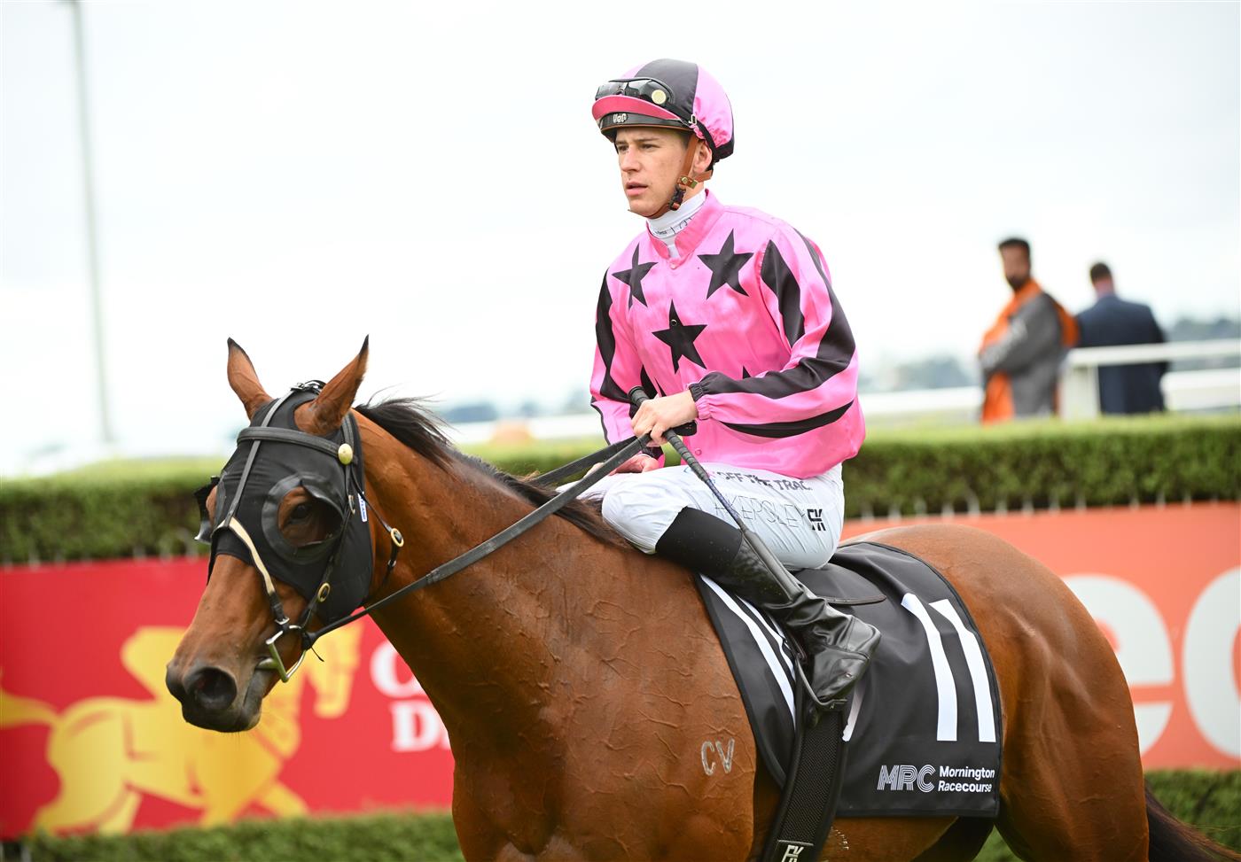 MORNINGTON, AUSTRALIA - APRIL 22: Fred Kersley riding Starring Role after winning in Race 2, the Asset Painting Services Handicap, during Melbourne Racing at Mornington Racecourse on April 22, 2023 in Mornington, Australia. (Photo by Vince Caligiuri/Getty Images)