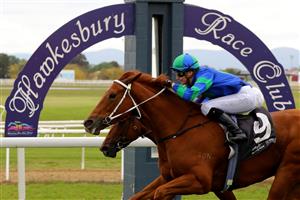 HAWKESBURY, AUSTRALIA - APRIL 22: Hannah Williams riding Delacour wins Race 5 The Lawn Shed during Hawkesbury Cup Day Sydney Racing at Hawkesbury Racecourse on April 22, 2023 in Hawkesbury, Australia. (Photo by Jeremy Ng/Getty Images)