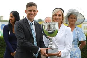HAWKESBURY, AUSTRALIA - APRIL 22: VIPs and connections celebrate as Nash Rawiller riding Princess Grace wins Race 8 Pioneer Services Hawkesbury Crown during Hawkesbury Cup Day Sydney Racing at Hawkesbury Racecourse on April 22, 2023 in Hawkesbury, Australia. (Photo by Jeremy Ng/Getty Images)