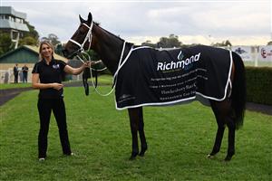 HAWKESBURY, AUSTRALIA - APRIL 22: James Mcdonald riding New Mandate wins Race 9 Richmond Club Hawkesbury Cup during Hawkesbury Cup Day Sydney Racing at Hawkesbury Racecourse on April 22, 2023 in Hawkesbury, Australia. (Photo by Jeremy Ng/Getty Images)