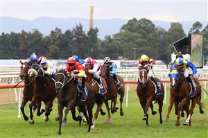 HAWKESBURY, AUSTRALIA - APRIL 22: Nash Rawiller riding Princess Grace wins Race 8 Pioneer Services Hawkesbury Crown during Hawkesbury Cup Day Sydney Racing at Hawkesbury Racecourse on April 22, 2023 in Hawkesbury, Australia. (Photo by Jeremy Ng/Getty Images)