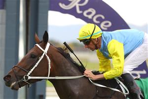 HAWKESBURY, AUSTRALIA - APRIL 22: Nash Rawiller riding Pretty Amazing wins Race 4 Blakes Marine during Hawkesbury Cup Day Sydney Racing at Hawkesbury Racecourse on April 22, 2023 in Hawkesbury, Australia. (Photo by Jeremy Ng/Getty Images)