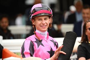 MORNINGTON, AUSTRALIA - APRIL 22: Fred Kersley riding Starring Role after winning in Race 2, the Asset Painting Services Handicap, during Melbourne Racing at Mornington Racecourse on April 22, 2023 in Mornington, Australia. (Photo by Vince Caligiuri/Getty Images)