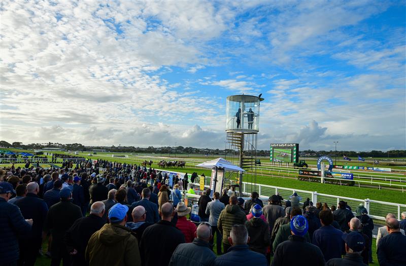 WARRNAMBOOL, AUSTRALIA - MAY 02: Beau Mertens riding Summit Queen to win Race 10 , the Carter Group Bm64 Handicap  during Brierly Steeplechase day at Warrnambool Racing Club on May 02, 2023 in Warrnambool, Australia. (Photo by Vince Caligiuri/Getty Images)