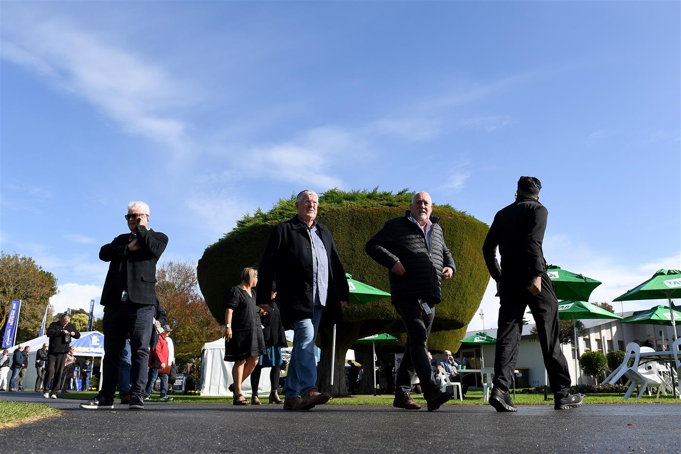WARRNAMBOOL, AUSTRALIA - MAY 02: Crowds arrive ahead of Brierly Steeplechase day at Warrnambool Racing Club on May 02, 2023 in Warrnambool, Australia. (Photo by Morgan Hancock/Getty Images)