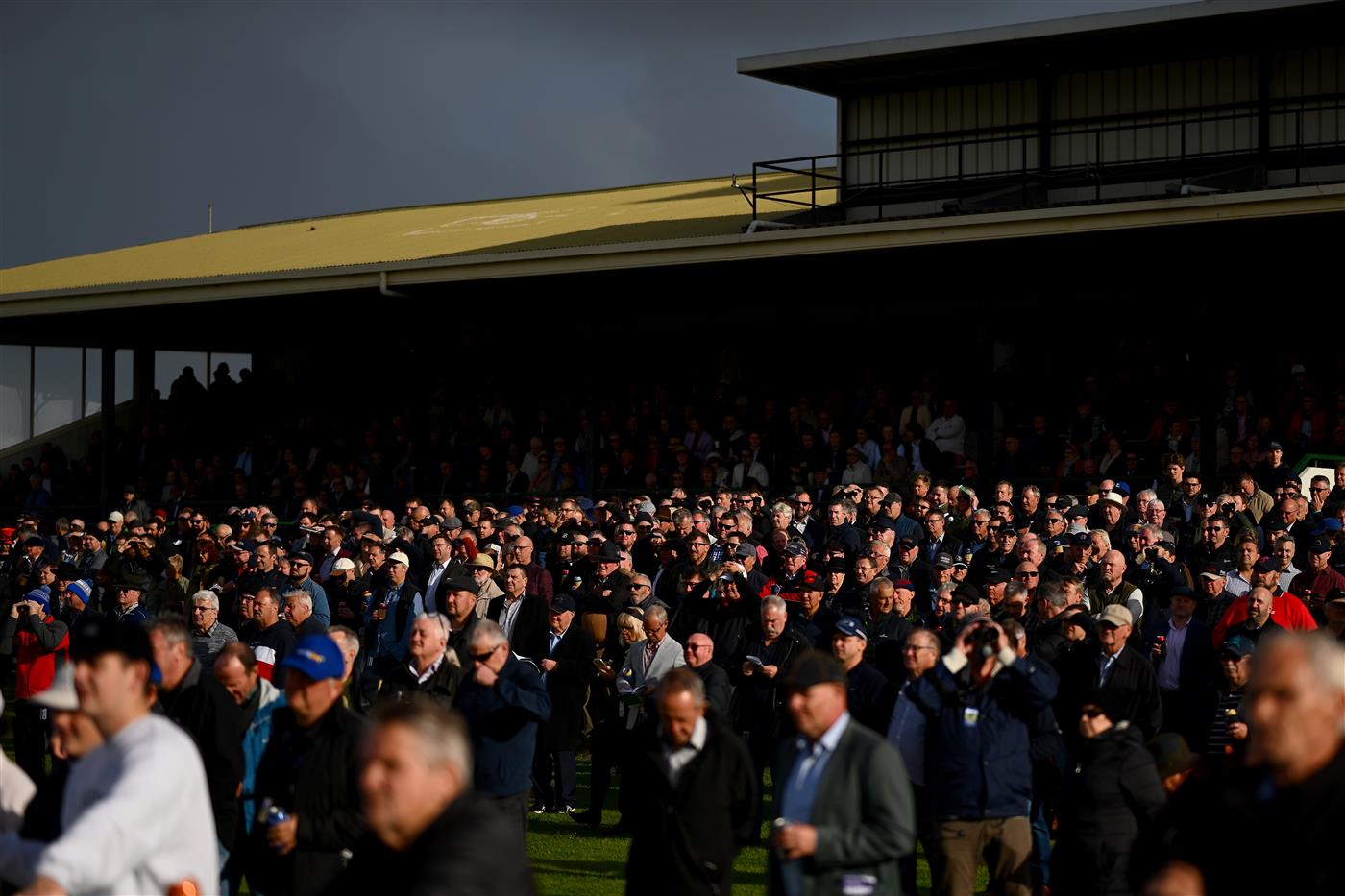 WARRNAMBOOL, AUSTRALIA - MAY 02: A general view of crowds during Brierly Steeplechase day at Warrnambool Racing Club on May 02, 2023 in Warrnambool, Australia. (Photo by Morgan Hancock/Getty Images)