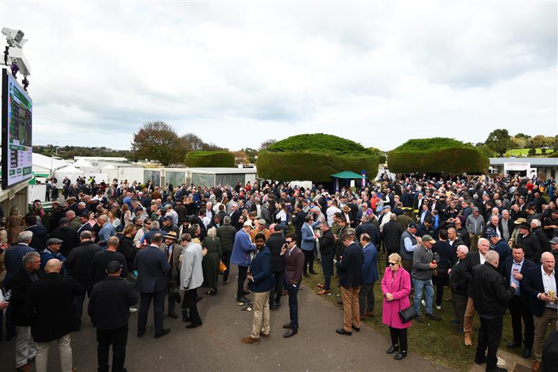 WARRNAMBOOL, AUSTRALIA - MAY 04: General view of crowds during Grand Annual Day at Warrnambool Racing Club on May 04, 2023 in Warrnambool, Australia. (Photo by Vince Caligiuri/Getty Images)