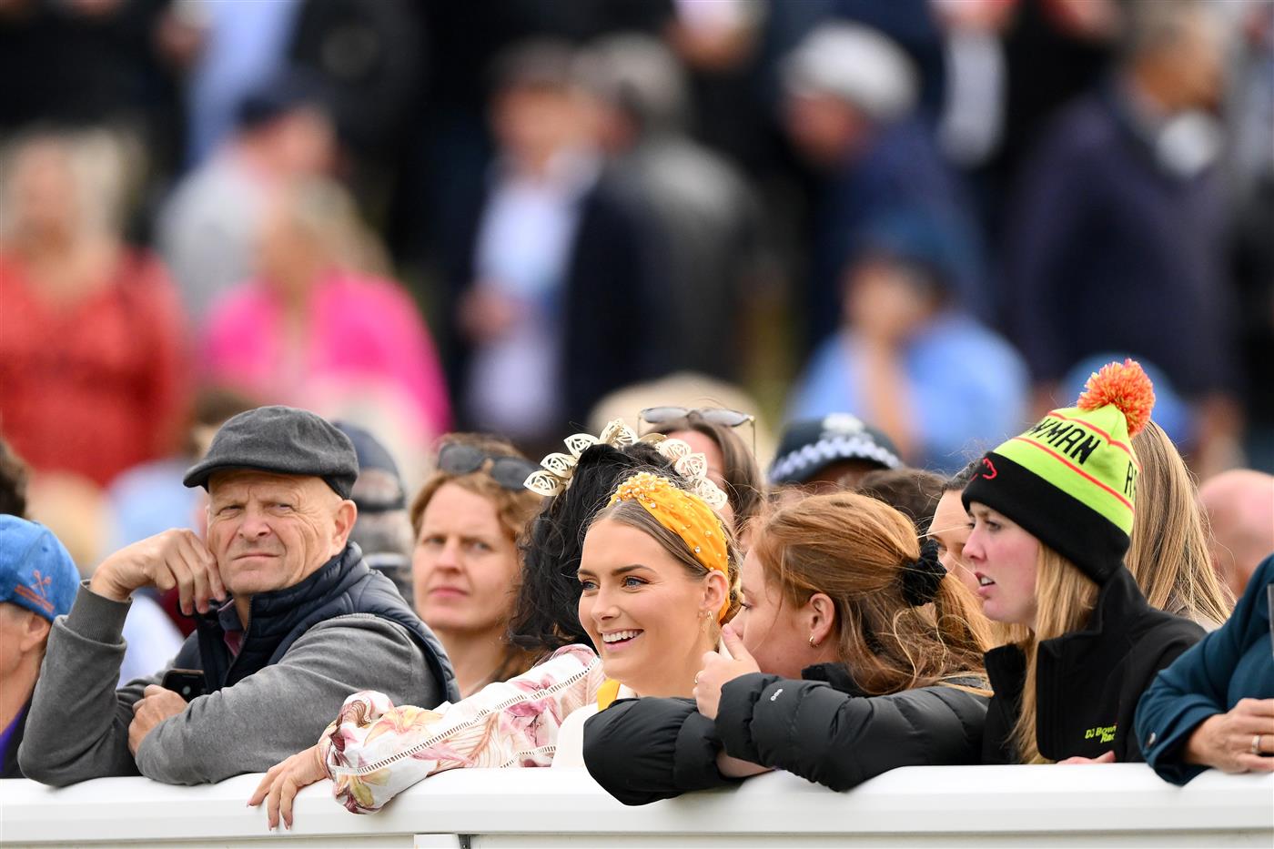 WARRNAMBOOL, AUSTRALIA - MAY 04: Crowds watch on during Grand Annual Day at Warrnambool Racing Club on May 04, 2023 in Warrnambool, Australia. (Photo by Morgan Hancock/Getty Images)