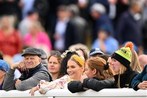 WARRNAMBOOL, AUSTRALIA - MAY 04: Crowds watch on during Grand Annual Day at Warrnambool Racing Club on May 04, 2023 in Warrnambool, Australia. (Photo by Morgan Hancock/Getty Images)