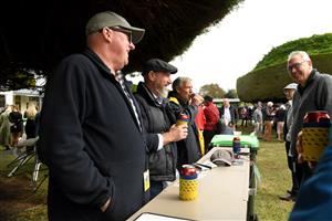 WARRNAMBOOL, AUSTRALIA - MAY 04: Punters drink from a makeshift bar during Grand Annual Day at Warrnambool Racing Club on May 04, 2023 in Warrnambool, Australia. (Photo by Morgan Hancock/Getty Images)