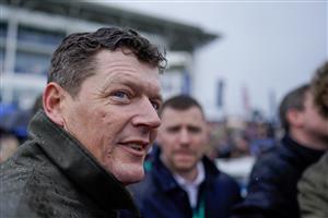 NEWMARKET, ENGLAND - MAY 06: Andrew Balding after training Chaldean to win The at Newmarket Racecourse on May 06, 2023 in Newmarket, England. (Photo by Alan Crowhurst/Getty Images)