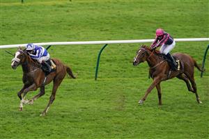 NEWMARKET, ENGLAND - MAY 06: Oisin Murphy riding Teumessias Fox win The Howden Handicap at Newmarket Racecourse on May 06, 2023 in Newmarket, England. (Photo by Alan Crowhurst/Getty Images)