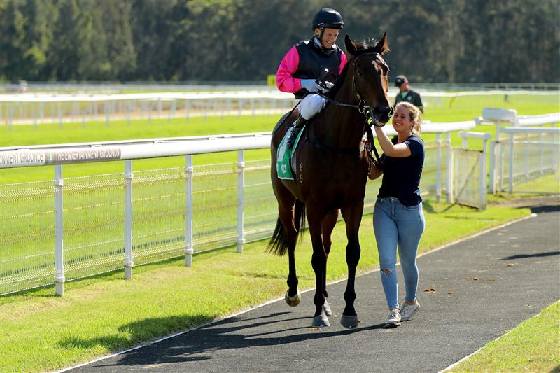 GOSFORD, AUSTRALIA - MAY 06: Brett Prebble riding  Token Capitalist wins Race 4 Tooheys during "Gosford Gold Cup" - Sydney Racing at Gosford Racecourse on May 06, 2023 in Gosford, Australia. (Photo by Jeremy Ng/Getty Images)
