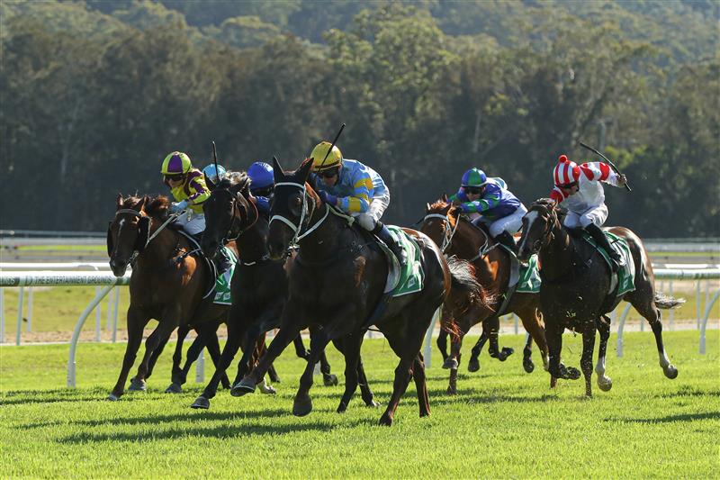 GOSFORD, AUSTRALIA - MAY 06: Kerrin Mcevoy riding Vowmaster wins Race 6 Mmm Thunder Thousand during "Gosford Gold Cup" - Sydney Racing at Gosford Racecourse on May 06, 2023 in Gosford, Australia. (Photo by Jeremy Ng/Getty Images)
