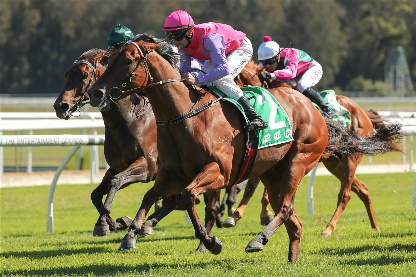 GOSFORD, AUSTRALIA - MAY 06: Brad Rawiller riding Turning wins Race 3 Midway during "Gosford Gold Cup" - Sydney Racing at Gosford Racecourse on May 06, 2023 in Gosford, Australia. (Photo by Jeremy Ng/Getty Images)
