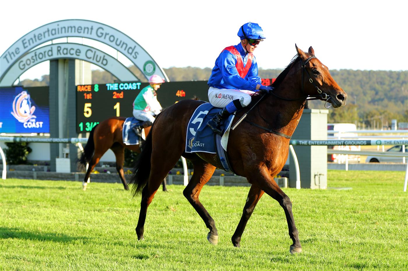 GOSFORD, AUSTRALIA - MAY 06: Kerrin Mcevoy riding Palmetto wins Race 8 The Coast during "Gosford Gold Cup" - Sydney Racing at Gosford Racecourse on May 06, 2023 in Gosford, Australia. (Photo by Jeremy Ng/Getty Images)