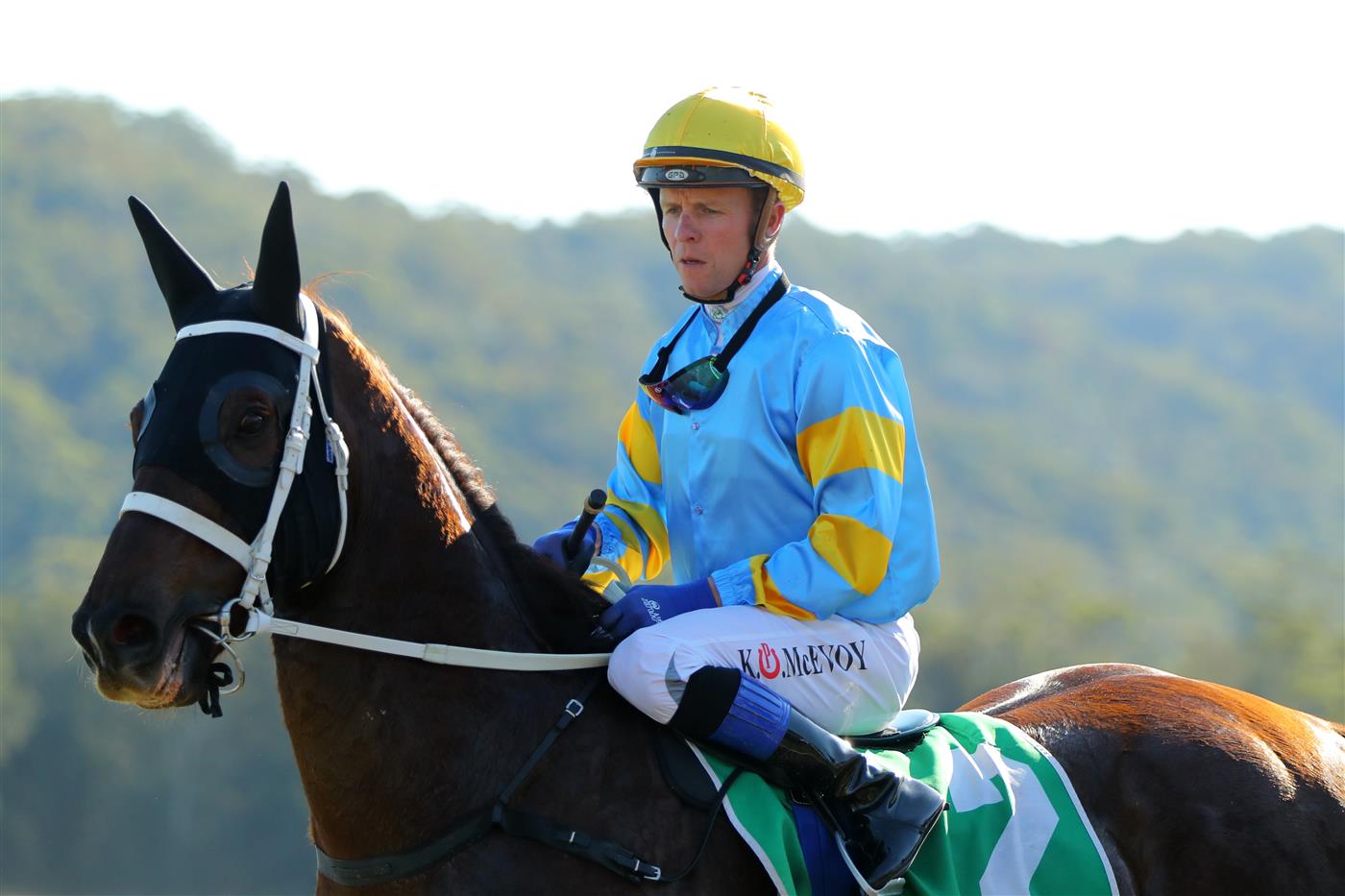 GOSFORD, AUSTRALIA - MAY 06: Kerrin Mcevoy riding Vowmaster wins Race 6 Mmm Thunder Thousand during "Gosford Gold Cup" - Sydney Racing at Gosford Racecourse on May 06, 2023 in Gosford, Australia. (Photo by Jeremy Ng/Getty Images)