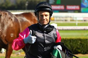 GOSFORD, AUSTRALIA - MAY 06: Brett Prebble riding  Token Capitalist wins Race 4 Tooheys during "Gosford Gold Cup" - Sydney Racing at Gosford Racecourse on May 06, 2023 in Gosford, Australia. (Photo by Jeremy Ng/Getty Images)