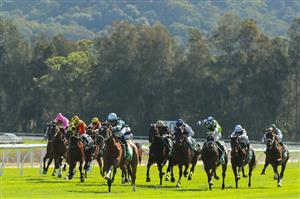 GOSFORD, AUSTRALIA - MAY 06: Kerrin Mcevoy riding Hometruths 
 wins Race 5 Prestige Wedding Hire during "Gosford Gold Cup" - Sydney Racing at Gosford Racecourse on May 06, 2023 in Gosford, Australia. (Photo by Jeremy Ng/Getty Images)