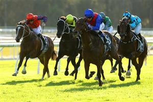 GOSFORD, AUSTRALIA - MAY 06: Kerrin Mcevoy riding Palmetto wins Race 8 The Coast during "Gosford Gold Cup" - Sydney Racing at Gosford Racecourse on May 06, 2023 in Gosford, Australia. (Photo by Jeremy Ng/Getty Images)