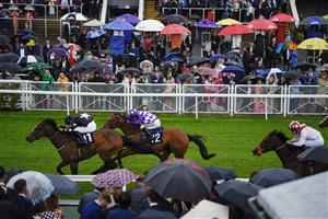 CHESTER, ENGLAND - MAY 10: Ben Curtis riding Radio Goo Goo (L) win The Camden Pale Handicap at Chester Racecourse on May 10, 2023 in Chester, England. (Photo by Alan Crowhurst/Getty Images)