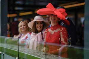 CHESTER, ENGLAND - MAY 10: Fashion at Chester Racecourse on May 10, 2023 in Chester, England. (Photo by Alan Crowhurst/Getty Images)