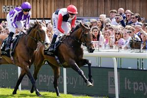 CHESTER, ENGLAND - MAY 12: Racegoers get a close view of the action as runners pass during The Ire-Incentive, It Pays To Buy Irish Huxley Stakes at Chester Racecourse on May 12, 2023 in Chester, England. (Photo by Alan Crowhurst/Getty Images)