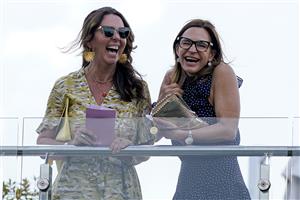 CHESTER, ENGLAND - MAY 12: Enjoying the day at Chester Racecourse on May 12, 2023 in Chester, England. (Photo by Alan Crowhurst/Getty Images)