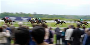 ASCOT, ENGLAND - MAY 13: Harry Davies riding Double March win The Royal Ascot Local Schools Art Competition Fillies' Handicap at Ascot Racecourse on May 13, 2023 in Ascot, England. (Photo by Alan Crowhurst/Getty Images)
