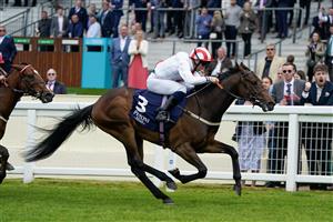 ASCOT, ENGLAND - MAY 13: Neill Callan riding Natural Force win The Peroni Nastro Azzurro Novice Stakes at Ascot Racecourse on May 13, 2023 in Ascot, England. (Photo by Alan Crowhurst/Getty Images)