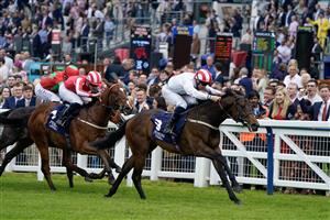 ASCOT, ENGLAND - MAY 13: Neill Callan riding Natural Force win The Peroni Nastro Azzurro Novice Stakes at Ascot Racecourse on May 13, 2023 in Ascot, England. (Photo by Alan Crowhurst/Getty Images)