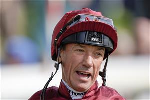 YORK, ENGLAND - MAY 17: Frankie Dettori after riding Soul Sister to win The Tattersalls Musidora Stakes at York Racecourse on May 17, 2023 in York, England. (Photo by Alan Crowhurst/Getty Images)