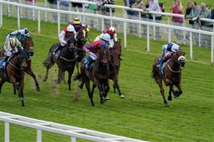 YORK, ENGLAND - MAY 18: Callum Rodriguez riding Regional (R) win The Lindum York Handicap at York Racecourse on May 18, 2023 in York, England. (Photo by Alan Crowhurst/Getty Images)