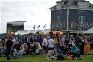 YORK, ENGLAND - MAY 19: A busy Clocktower Enclosure at York Racecourse on May 19, 2023 in York, England. (Photo by Alan Crowhurst/Getty Images)