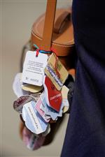 YORK, ENGLAND - MAY 19: Racecourse entry badges at York Racecourse on May 19, 2023 in York, England. (Photo by Alan Crowhurst/Getty Images)