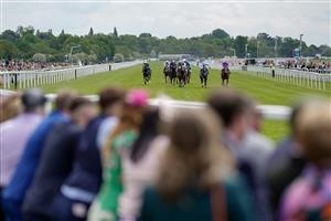 YORK, ENGLAND - MAY 19: Sam James riding Got To Love A Grey (2R, light blue) win The Clipper EBF Marygate Fillies' Stakes at York Racecourse on May 19, 2023 in York, England. (Photo by Alan Crowhurst/Getty Images)