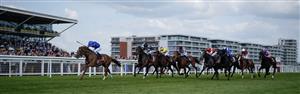 NEWBURY, ENGLAND - MAY 20: William Buick riding Modern Games (L) win The Al Shaqab Lockinge Stakes at Newbury Racecourse on May 20, 2023 in Newbury, England. (Photo by Alan Crowhurst/Getty Images)