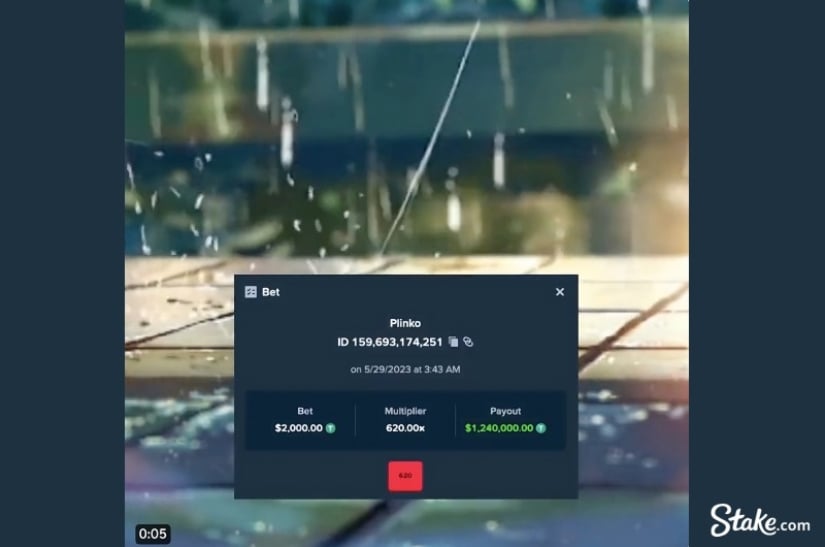 Stake Casino Plinko Big Win