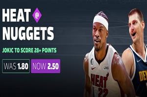 Miami Heat at Denver Nuggets Boost: Get 2.50 on Jokic to score 28+ points in NBA Finals Game 1