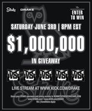 Stake vs Drake 5 live stream on Kick.com on June 3, 2023 - Win a share of $1 million