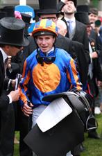 EPSOM, ENGLAND - JUNE 03: Ryan Moore is congratulated by trainer Aiden O'Brien after riding Auguste Rodin to victory in The Betfred Derby during Derby Day at Epsom Downs Racecourse on June 03, 2023 in Epsom, England. (Photo by Warren Little/Getty Images)