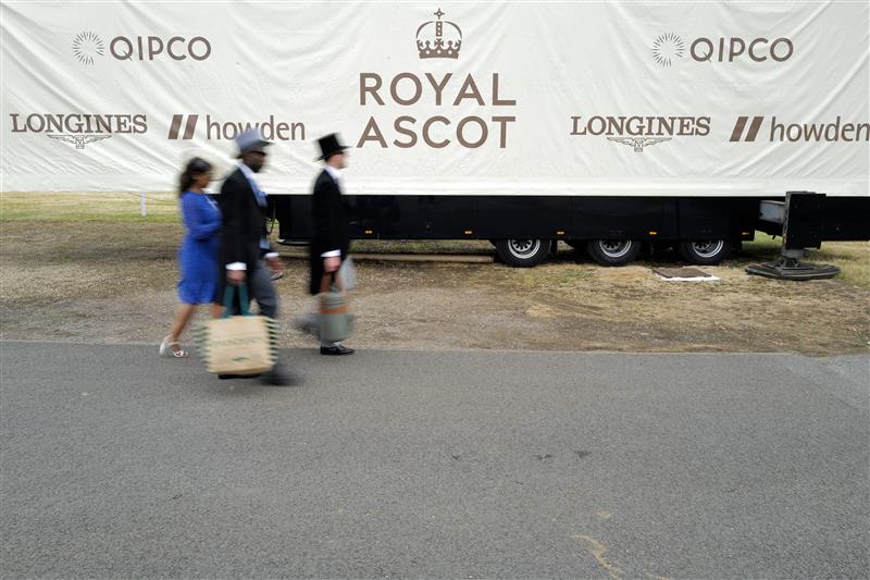 ASCOT, ENGLAND - JUNE 20: Racegoers on day one during Royal Ascot 2023 at Ascot Racecourse on June 20, 2023 in Ascot, England. (Photo by Alan Crowhurst/Getty Images for Ascot Racecourse)