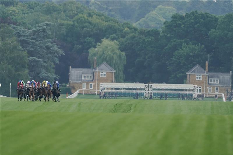 ASCOT, ENGLAND - JUNE 20: Neil Callan riding Triple Time (yellow) win The Queen Anne Stakes on day one during Royal Ascot 2023 at Ascot Racecourse on June 20, 2023 in Ascot, England. (Photo by Alan Crowhurst/Getty Images for Ascot Racecourse)