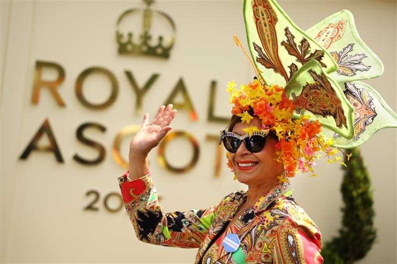 ASCOT, ENGLAND - JUNE 20: Racegoers arrive at the Royal Enclosure prior to Royal Ascot 2023 at Ascot Racecourse on June 20, 2023 in Ascot, England. (Photo by Alex Pantling/Getty Images)